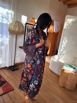 Never Fully Dressed Satin Long Line Robe
