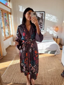 Never Fully Dressed Satin Long Line Robe