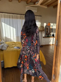 Never Fully Dressed Satin Long Line Robe