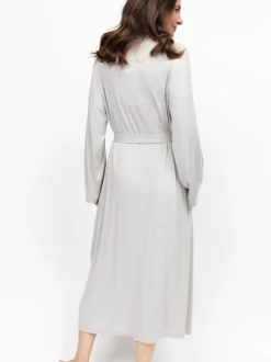 Nora Rose Jersey Lace Insert Long Sleeve Dressing Gown