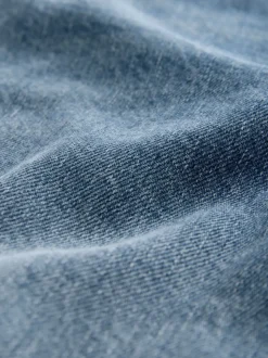 Normaal blauw - Boyfriend-jeans met omslag