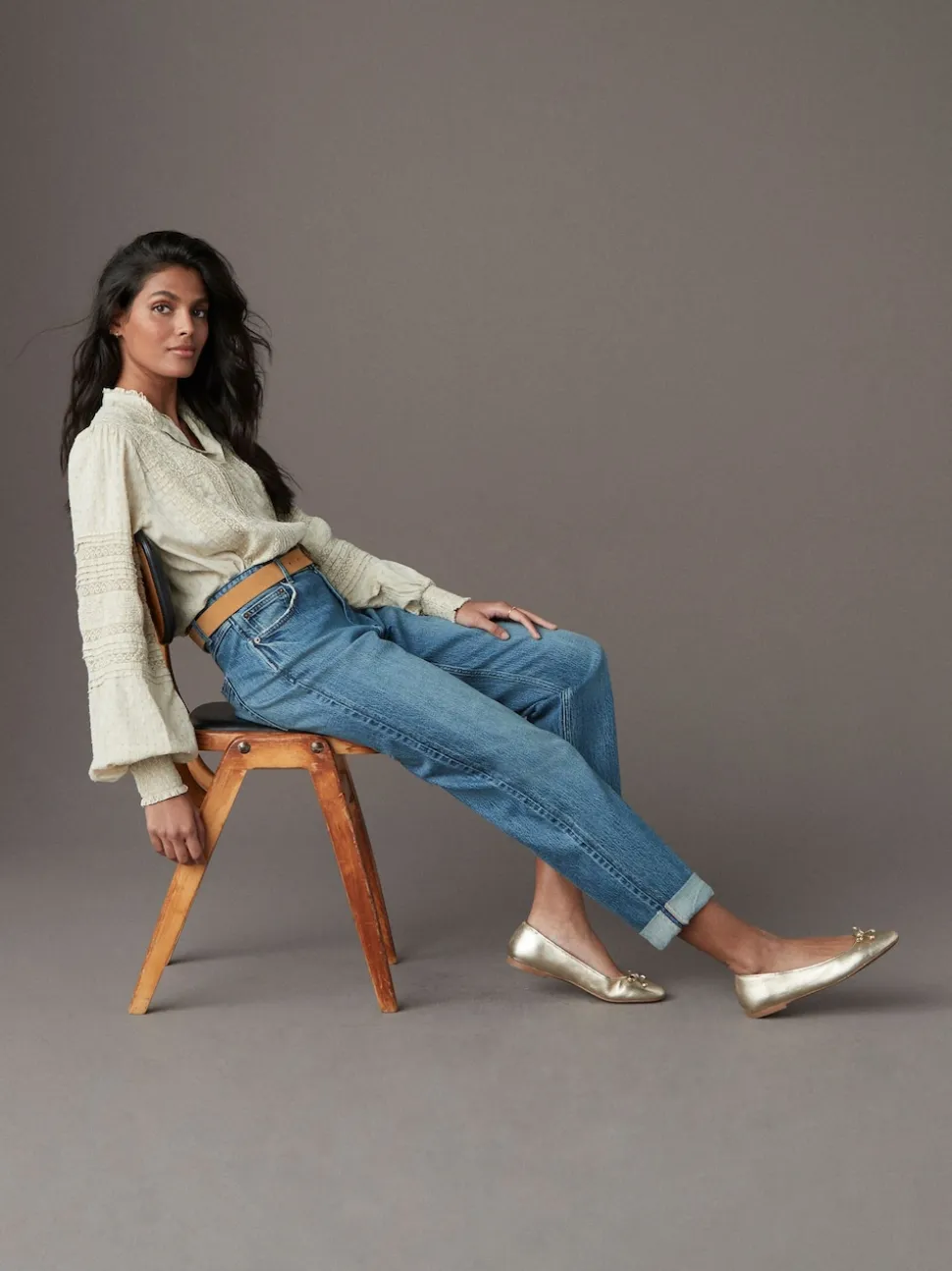 Normaal blauw - Boyfriend-jeans