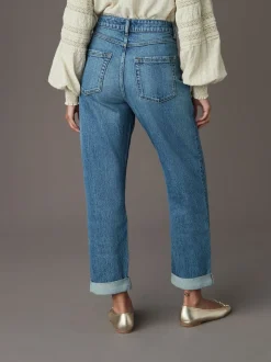 Normaal blauw - Boyfriend-jeans