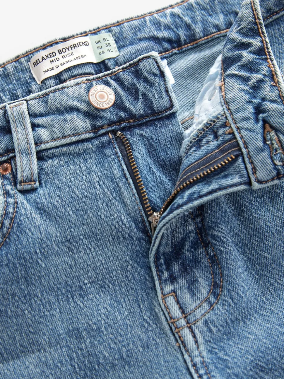 Normaal blauw - Boyfriend-jeans