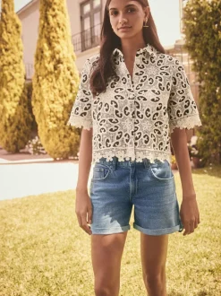 Normaal blauw - Denim jongensshort