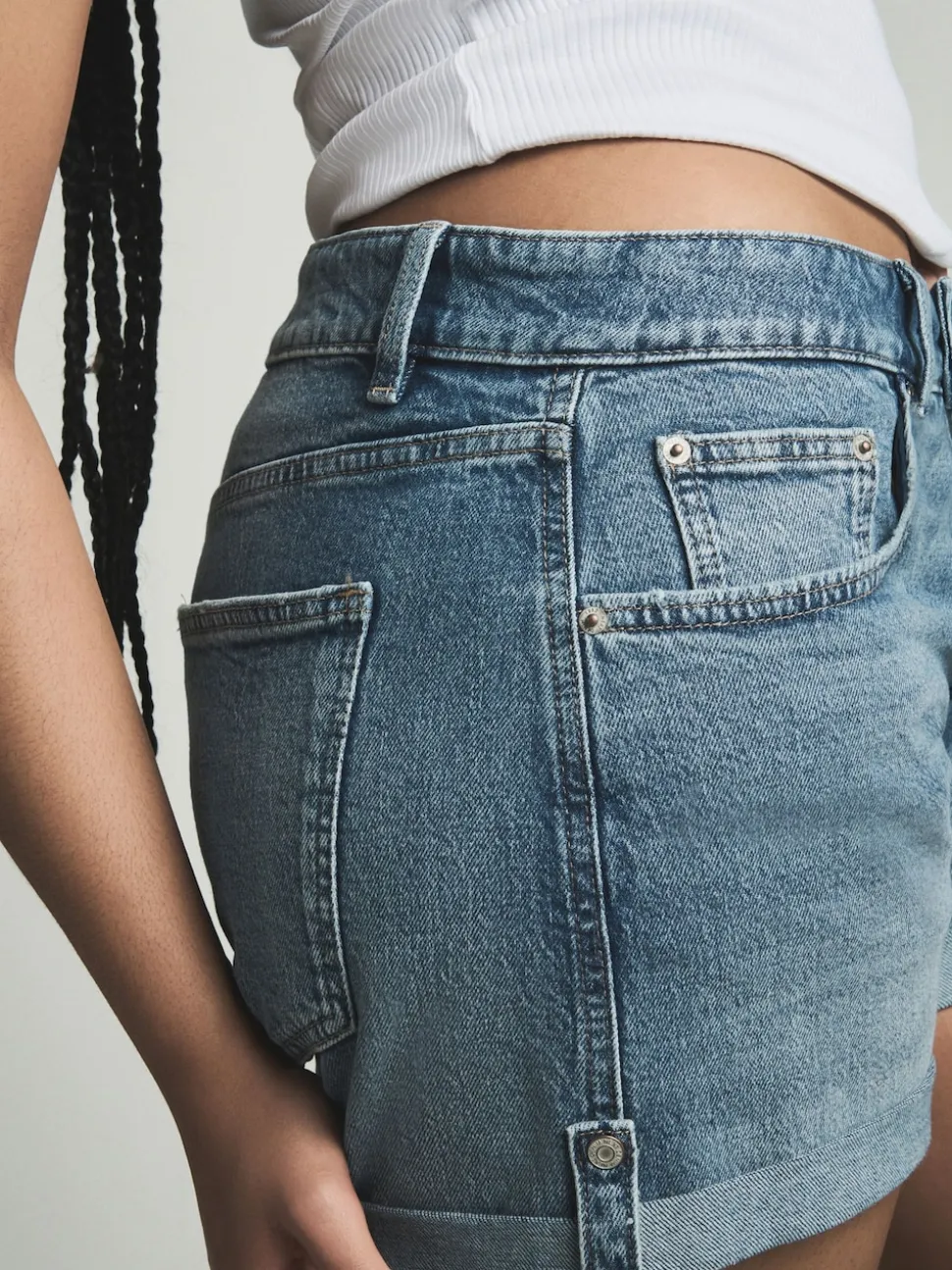 Normaal blauw - Hourglass - Denim boyshort