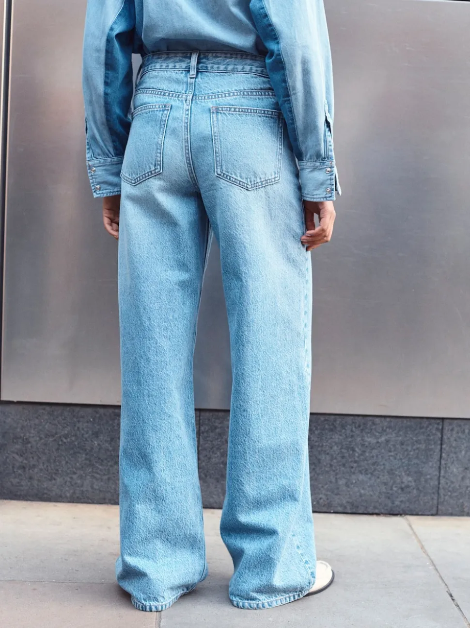 Normaal blauw - Jeans met wijde pijpen
