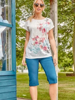 Normaal blauw - Roman - Knielange stretchshort