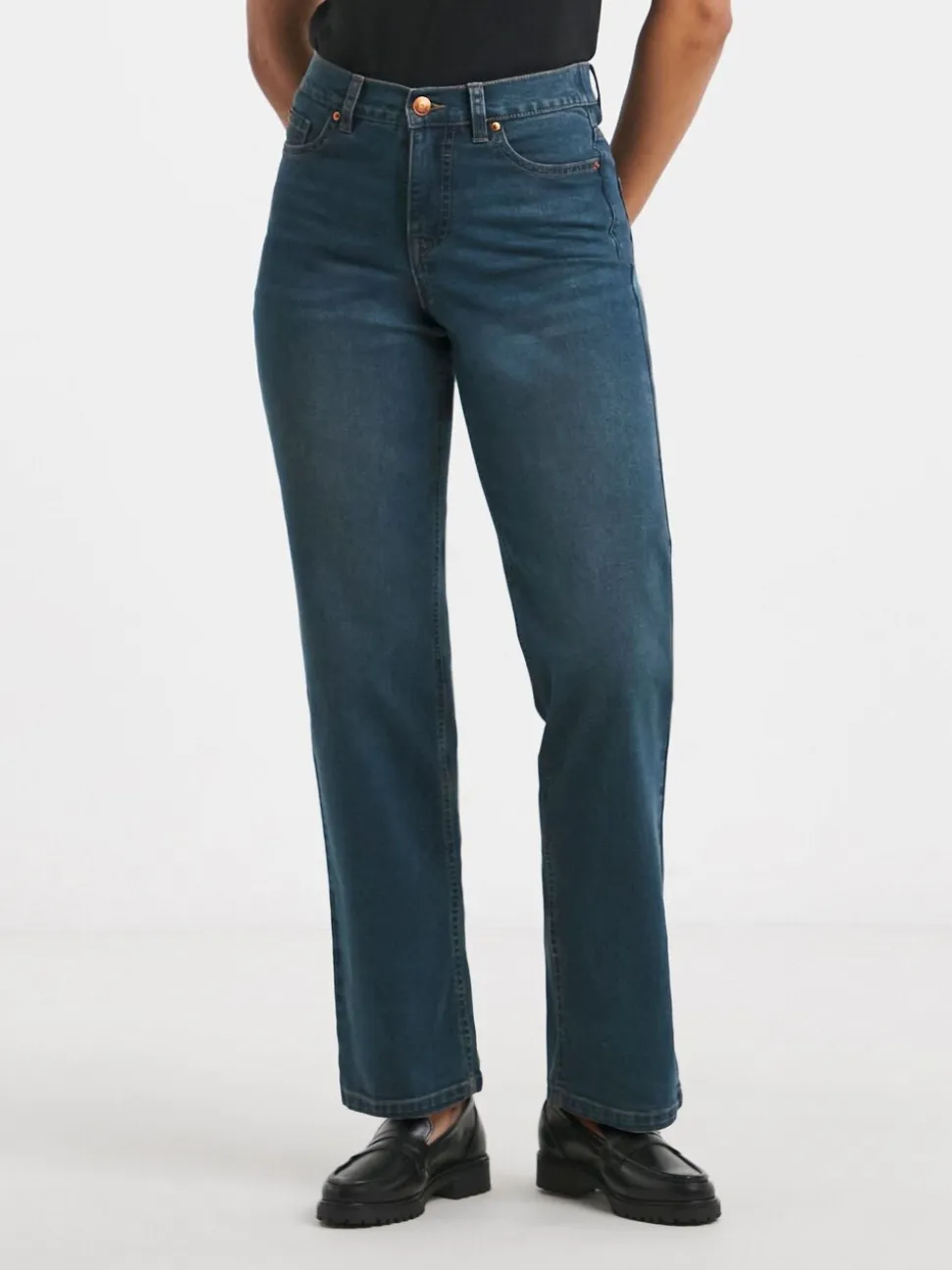 Normaal blauw - Simply Be - 24/7 jeans met rechte pijpen