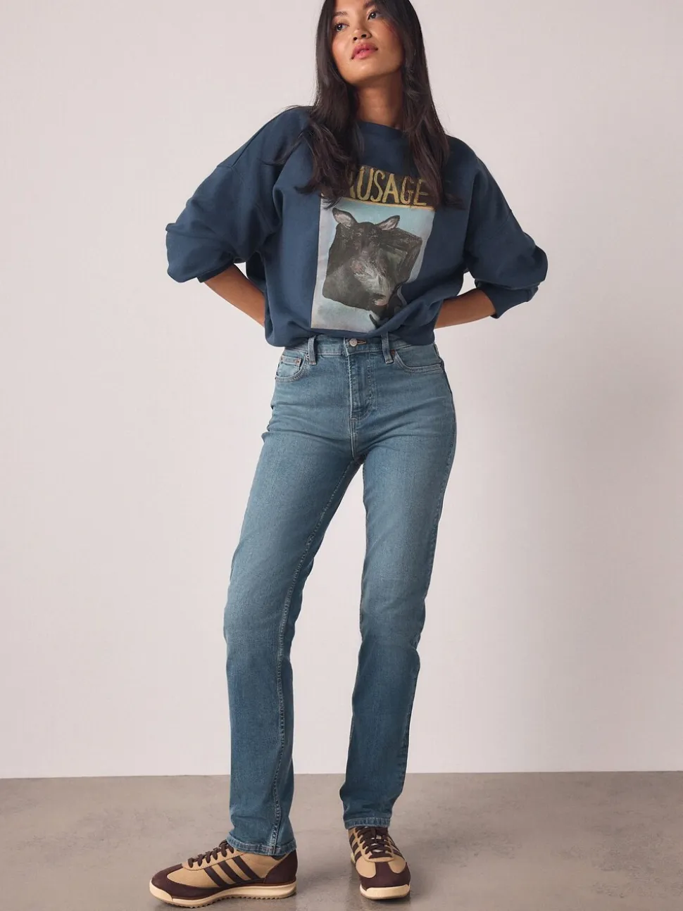 Normaal blauw - Slim Mid Rise Stretch Jeans