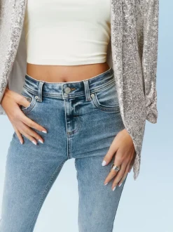 Normaal blauw - Superzachte bootcut-jeans