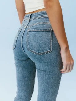 Normaal blauw - Superzachte bootcut-jeans