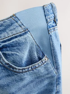Normaal blauw - Zwangerschapsbarrel denim 100% katoenen jeans