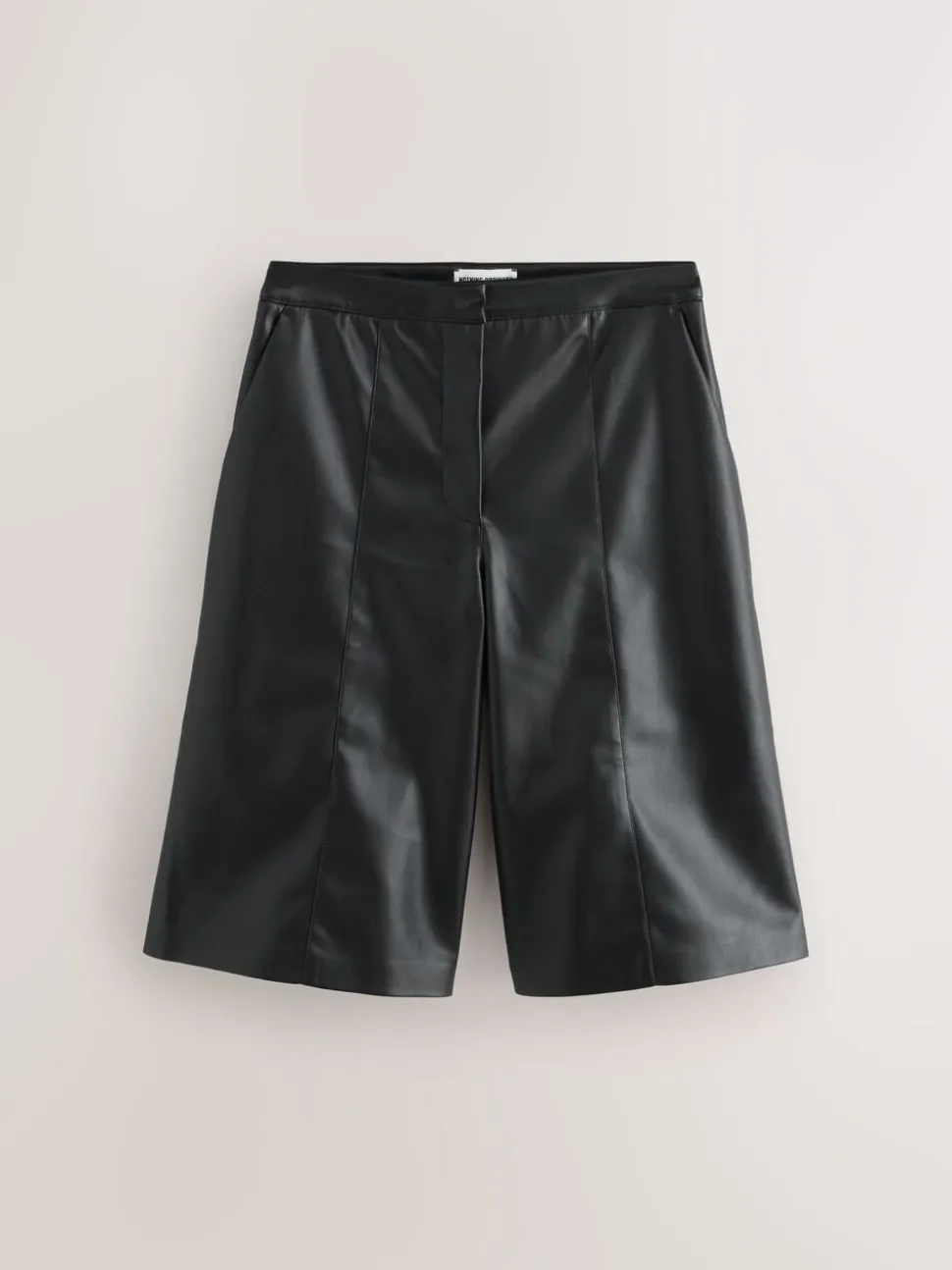 Nothing Ordinary Faux Leather Knee Length Bermuda Shorts