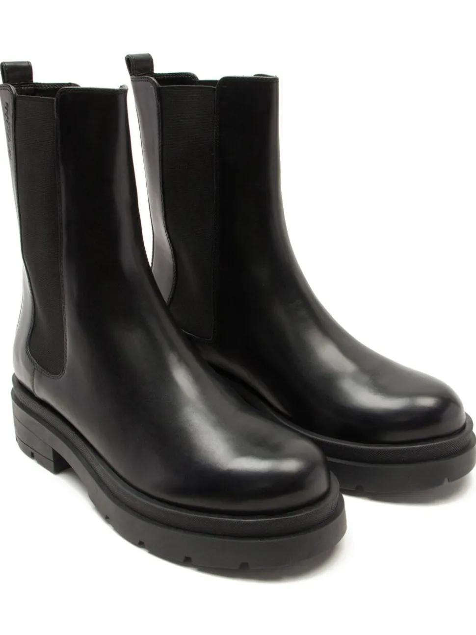 Off The Hook Bank Chelsea High Ankle Leather Boots