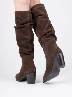 Off The Hook Muswell Suede Knee High Slouch Boots