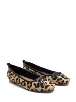Off The Hook Pinner Leather Leopard Print Ballerinas