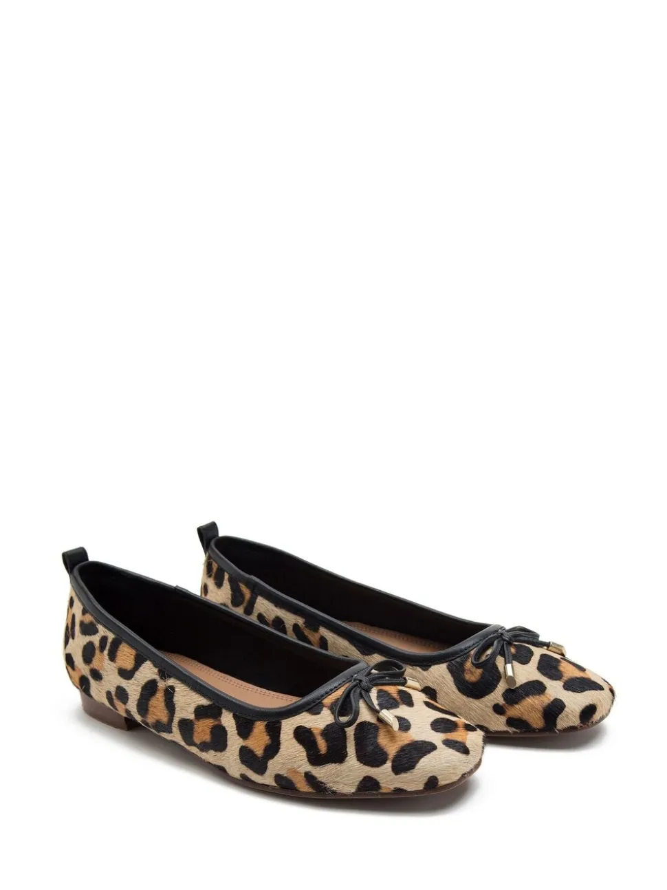 Off The Hook Pinner Leather Leopard Print Ballerinas