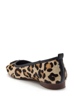 Off The Hook Pinner Leather Leopard Print Ballerinas