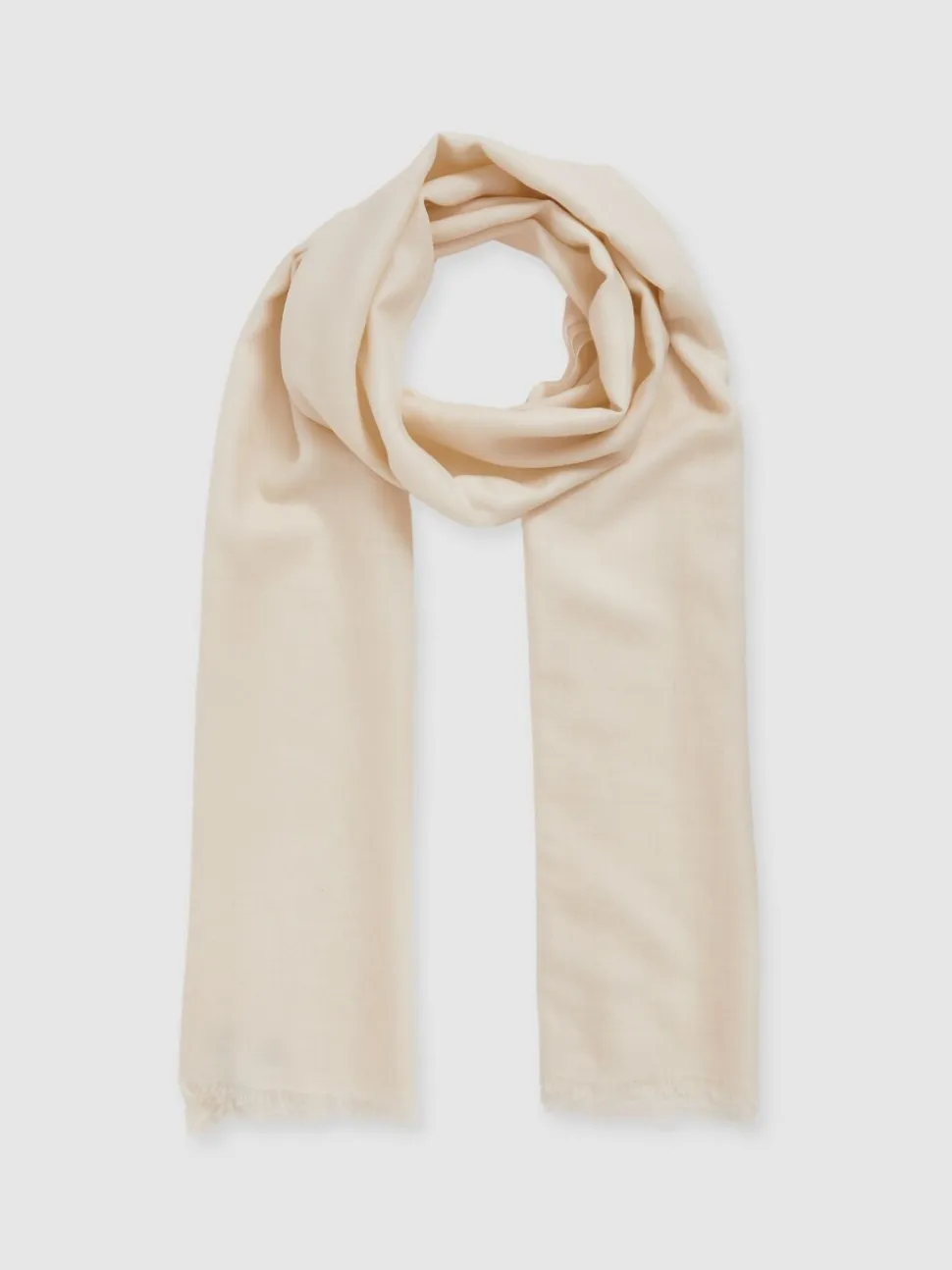 Off White - Reiss - Heidi - Dunne sjaal van wol-kasjmiermix