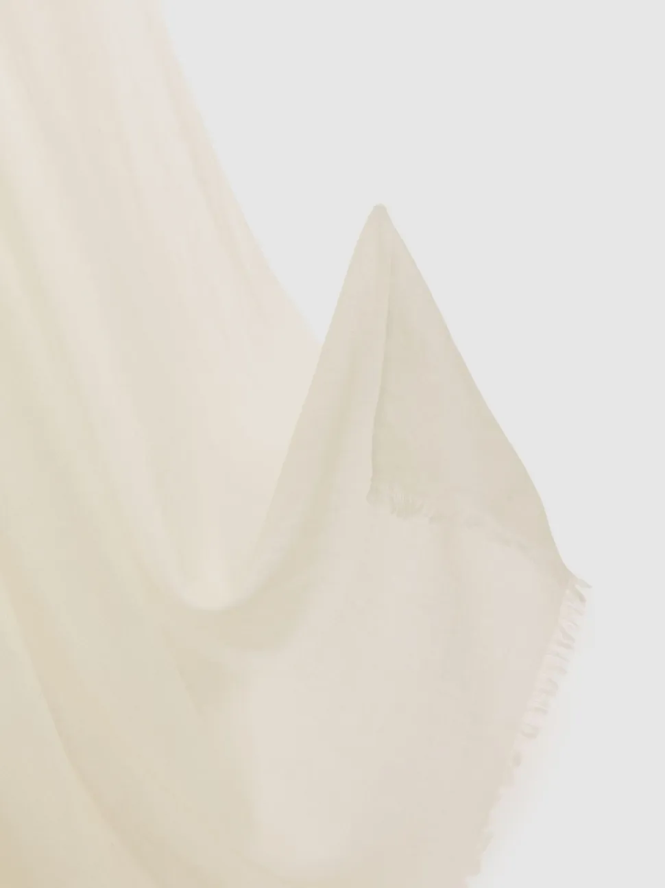 Off White - Reiss - Heidi - Dunne sjaal van wol-kasjmiermix