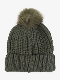 Olijfgroen - Barbour® Saltburn beanie-muts met pompon