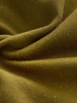 Olijfgroen - Essentials sweatshirt met relaxte pasvorm, lange snit en zakken