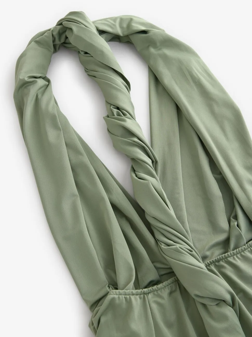 Olijfgroen - Multiway jersey Maxi-jurk voor bruiloftsgasten