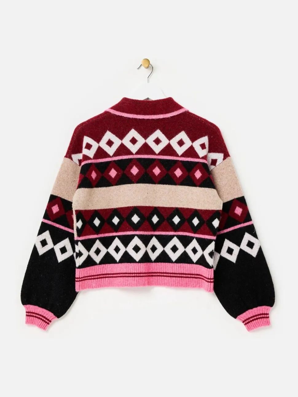 Oliver Bonas Cat Collared Knitted Bomber Jacket