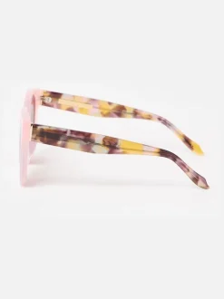Oliver Bonas Faux Tortoiseshell Round Acetate Sunglasses