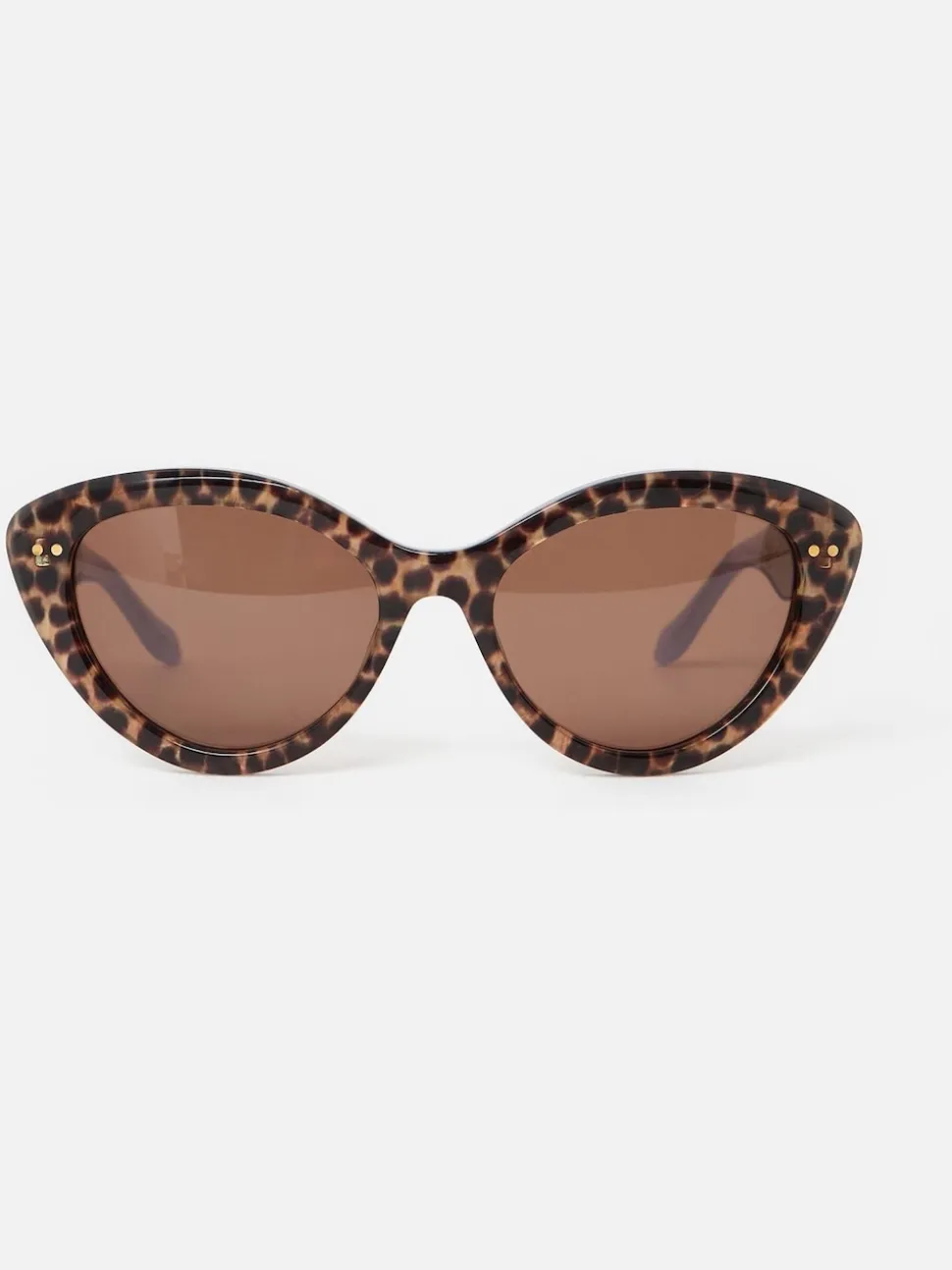 Oliver Bonas Leopard Print Cat Eye Acetate Sunglasses