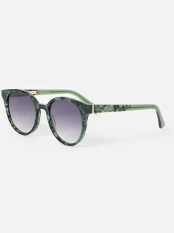 Oliver Bonas Preppy Faux Round Acetate Sunglasses