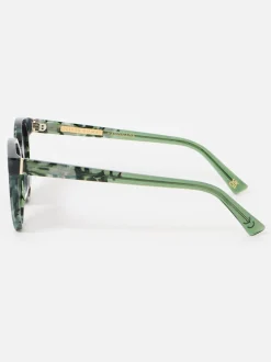 Oliver Bonas Preppy Faux Round Acetate Sunglasses