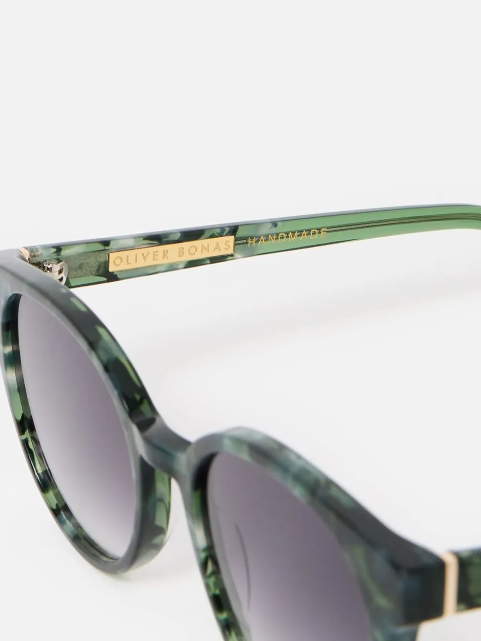 Oliver Bonas Preppy Faux Round Acetate Sunglasses