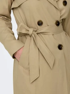 ONLY Double Breasted Classic Trench Coat