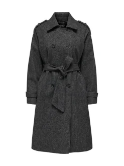 ONLY Herringbone Winter Trench Coat