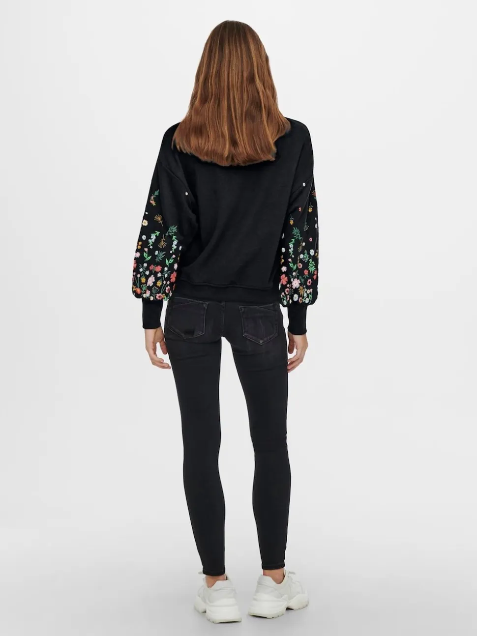 ONLY Long Sleeve Flower Detail Jumper