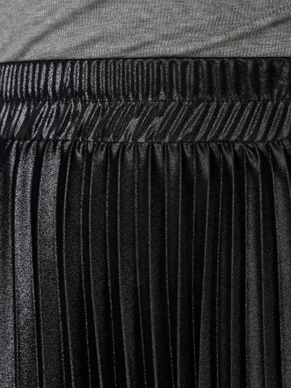 ONLY Metallic Pleated Midi Skirt