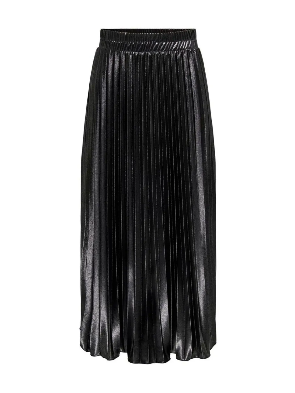 ONLY Metallic Pleated Midi Skirt