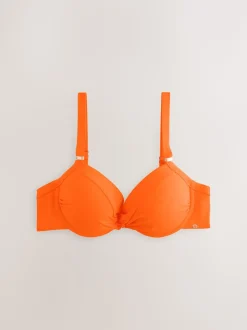 Oranje - Buikcorrigerende bikinitop met vulling en beugel