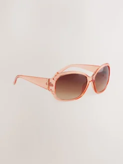 Oranje - Zonnebril met uitsnijding en ombré-effect