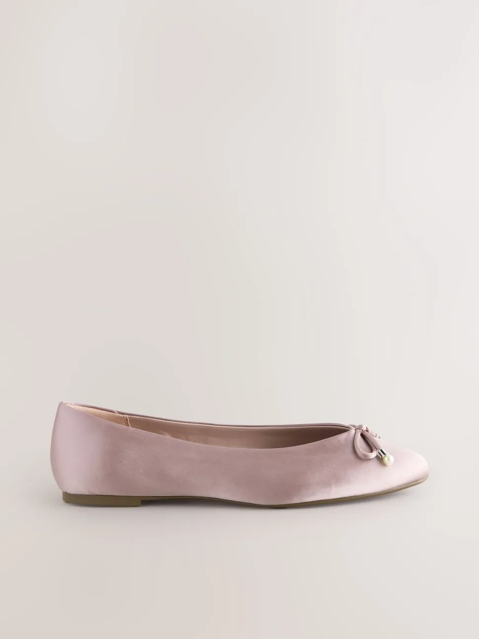 Oudroze - Ballerina's met pareleffect en strikdetail voor bruidsmeisjes