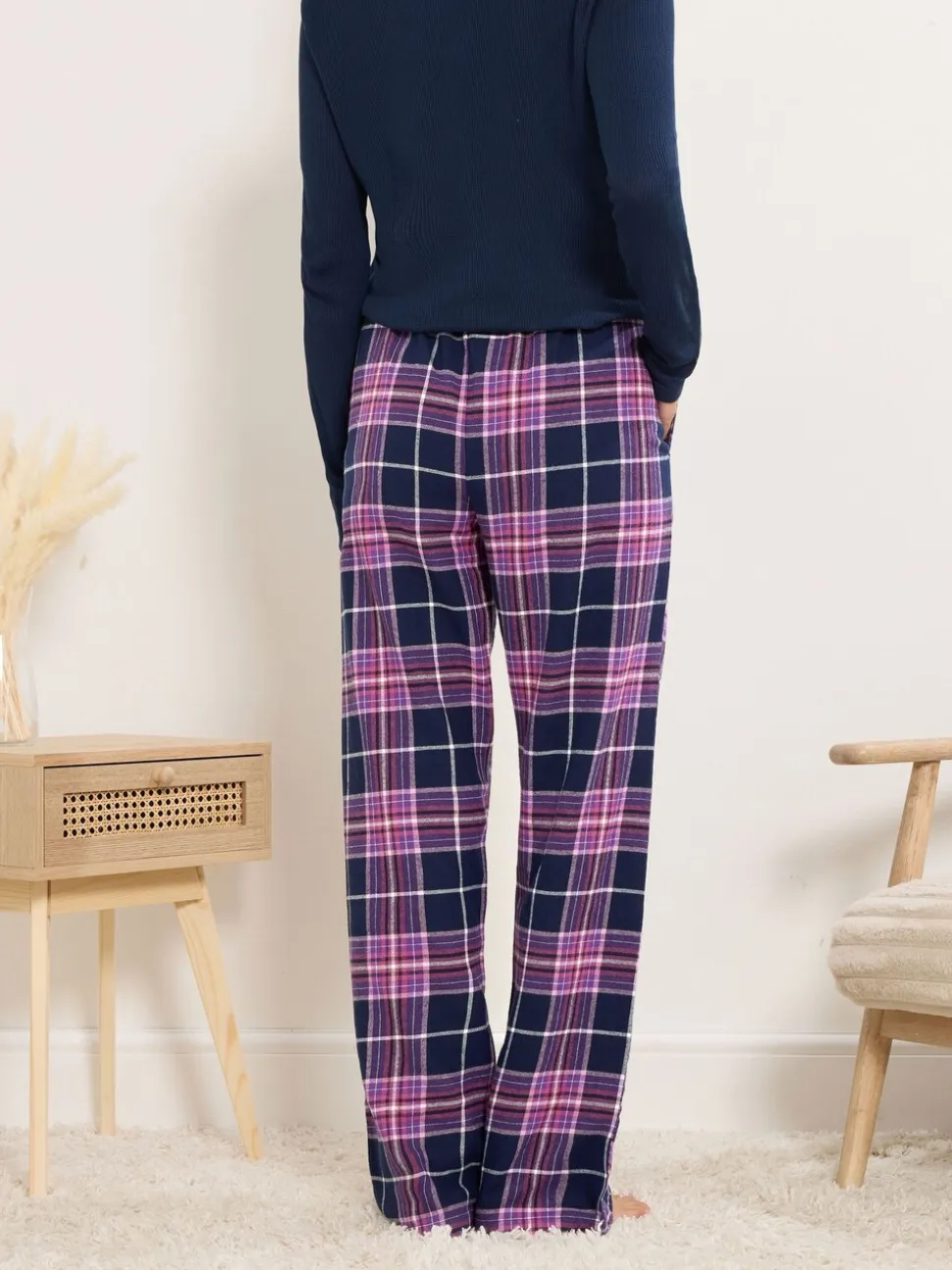 Paars - Long Tall Sally geruite pyjama
