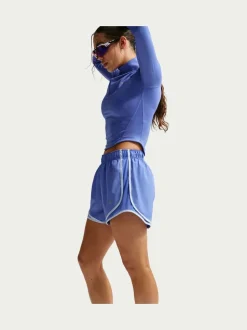 Paars - Nike Tempo Dri-FIT 3 hardloopshorts met halfhoge taille