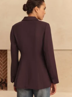 Paars - N.Premium Wool Blend Twill Blazer