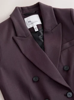 Paars - N.Premium Wool Blend Twill Blazer
