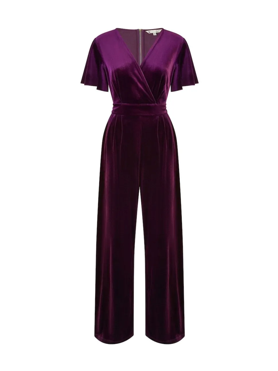Paars - Yumi - Jumpsuit met engelenmouwen