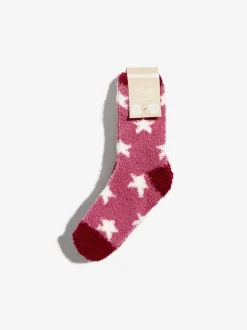 Paars met sterrenprint - Friends Like These Cosy Slipper Socks 3 Pack