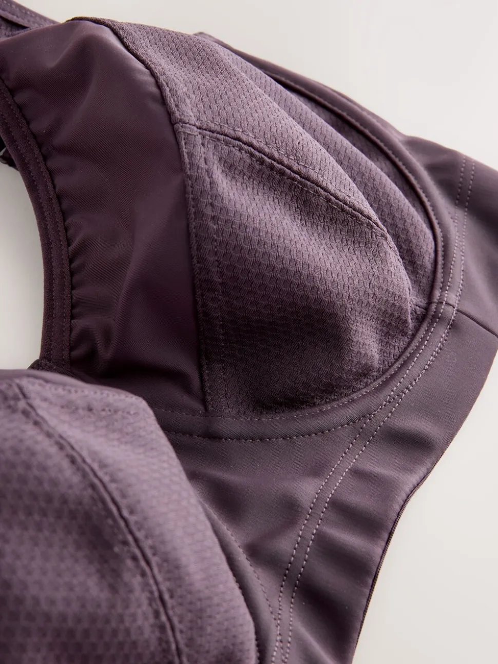 Paarsblauw - DD+ Non Pad Full Cup Dry Tech High Impact Sports Bra
