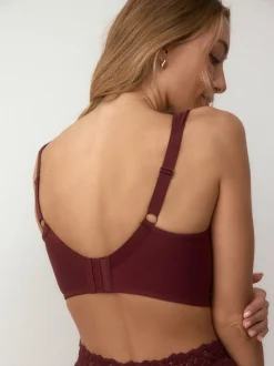 Paarsblauw - F-K cup beha met ultiem comfort, gewatteerde bandjes, zonder vulling, zonder beugel en met zijsteun